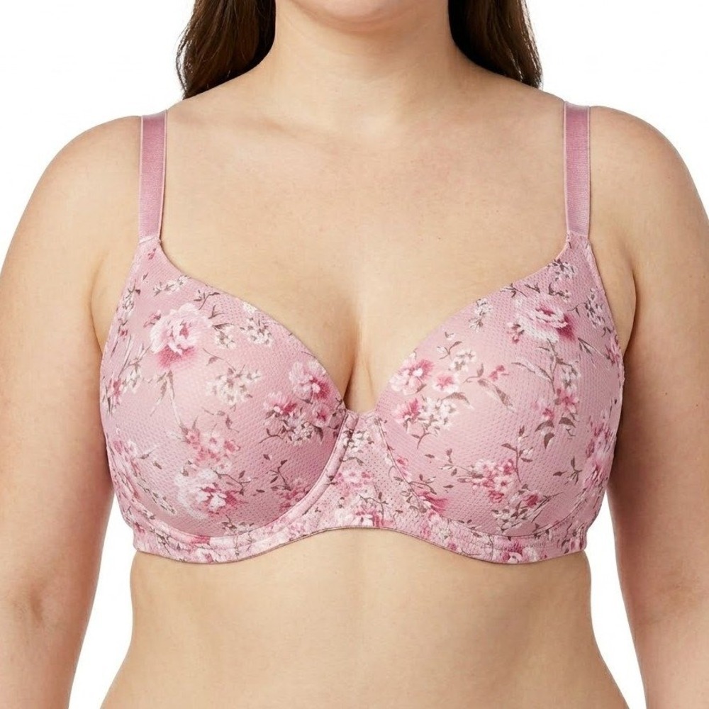 Laura Ashley Floral Bra Womens 38C Pink Padded Underwire Cottagecore Feminine